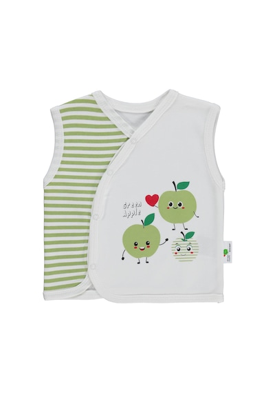 Nova Baby Yeşil Elma Kokulu 1-9 Ay Yelek - Ekru