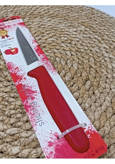 Sürmene 61004 Mutfak Bıçağı 9,50 Cm Kırmızı Çok Renkli