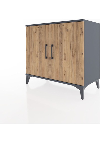 Hyperion Şifonyer 2 Kapaklı 88x44x80 Antrasit-çam Antrasit