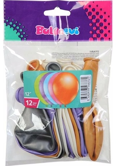 Metalik Karışık 12 Li Balon