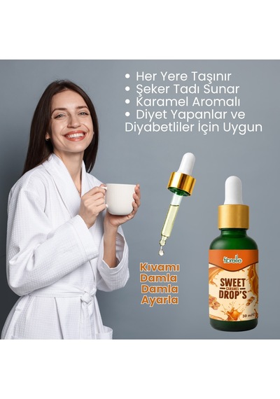 Fibrelle Karamel Aromalı Sıvı Tatlandırıcı - 30ml