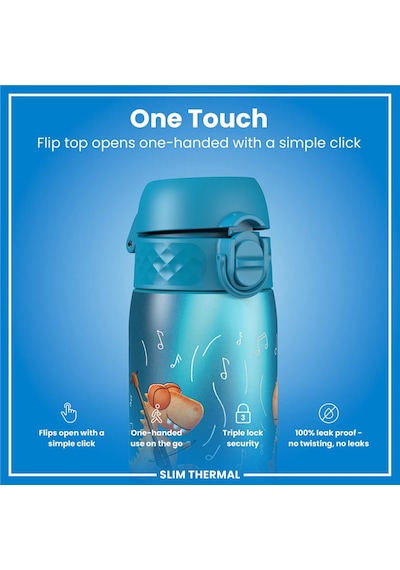Ion8 - İnce Su Termosu - Dinozor Grubu - 500 Ml - Sızdırmaz Çok Renkli