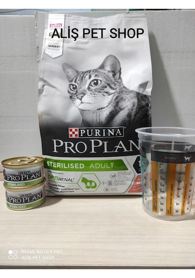 Pro Plan Sterilised Somonlu Kısırlaştırılmış Kedi Maması 1.5 Kg +2x85 Gr Konserve Hediyeli