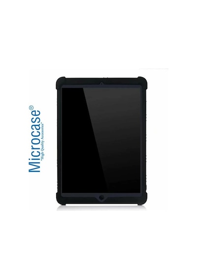 Microcase Apple Uyumlu iPad Air 2 Standlı Silikon Kılıf - Siyah