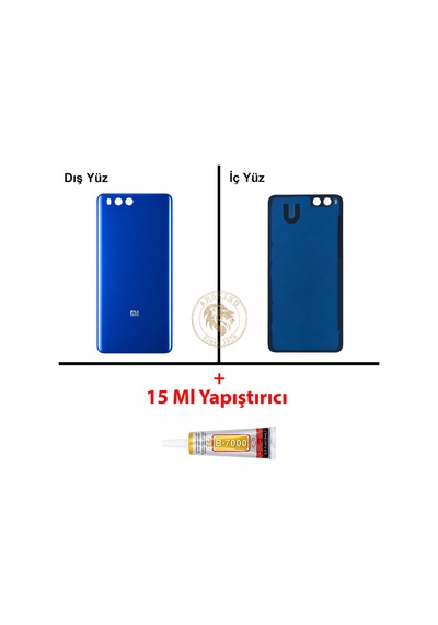 Xiaomi Mi Note 3 Mavi Uyumlu Arka Kapak + Yapıştırıcı