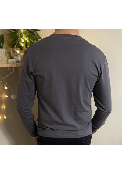 Betimoda Erkek Slim Fit Dar Kesim Bisiklet Yaka Uzun Kol Pamuklu Tişört