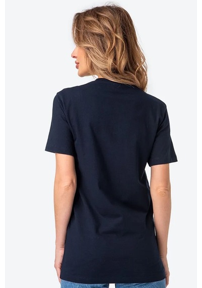 Uyguntarz Unisex Pamuklu Oversize Basic Tshirt Lacivert