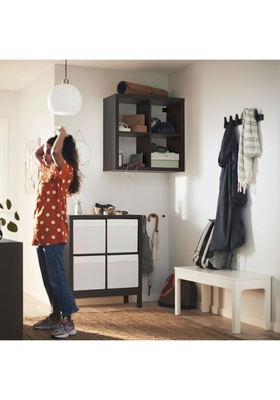 Ikea Kallax Açık Raf Ünitesi Ayağı, Siyah, 76x39x18 Cm