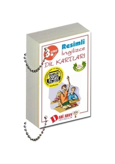Dahi Adam 8. Sınıf Resimli İngilizce Dil Kartları - Komisyon - Dahi Adam Yayıncılık
