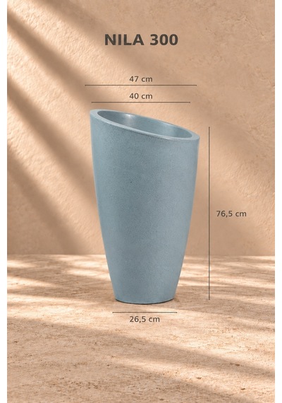 Bostann Dekoratif Saksı - Nıla 300 - 64,5l - Gri