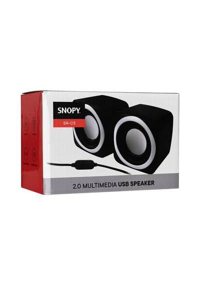 Snopy Sn-C5 2.0 Multimedia Usb 5V 3W*2 Siyah Speaker