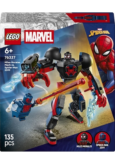 LEGO® ǀ Marvel Miles Morales Robotu, Örümcek Adam 2099’a Karşı 76337 - 6 Yaş ve Üzeri Çocuklar için Oyuncak Yapım Seti (135 Parça)