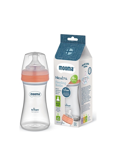 Neutra Tritan Biberon 250 Ml 18+ Ay Hızlı Akış Mercan Pembe