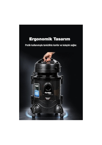 Fantom Robotix CC-9500 2400 W Su Filtreli Halı Yıkama Robotu Yüksek Emiş Gücü ile Pratik Temizlik