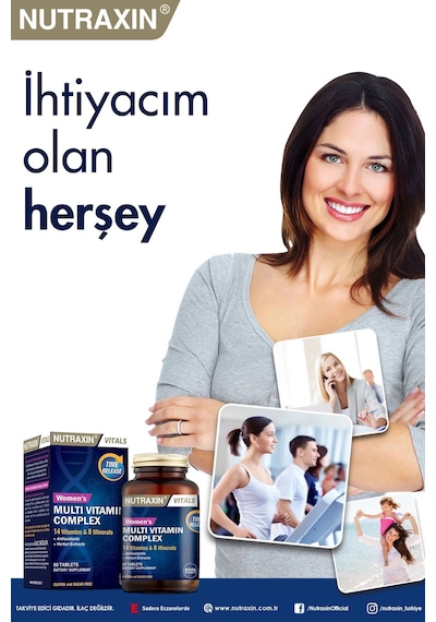 Nutraxin Multivitamin Kadın Multivitamin & Mineral Complex 60 Tablet