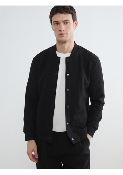 Lcw Vision Siyah Kolej Yaka Erkek Sweatshirt
