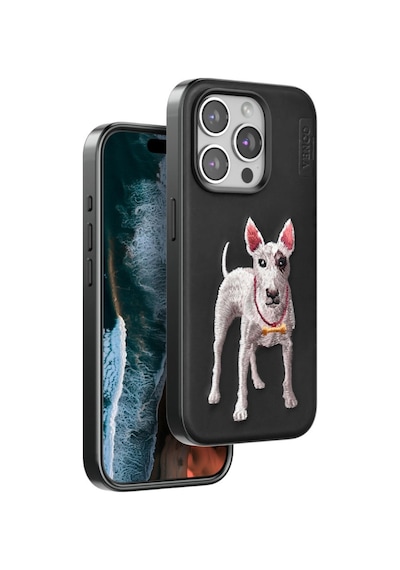 Venco Apple İphone 15 Pro Perma Desenli Kapak - Siyah 0.2M-Çok Renkli