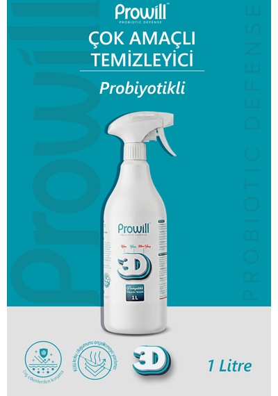 Probiyotikli 3 Boyutlu Çok Amaçlı Temizleyici Sprey 1 Lt. Hava,yüzey,mikro Yüzey Temizleyici Tekli