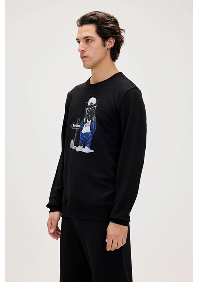 Bad Bear Panther Siyah Erkek Sweatshirt