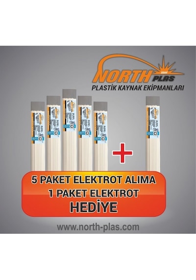 Pp P Beyaz Geniş Plastik Kaynak Elektrot 6 Pak .