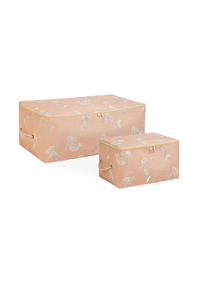 Ocean Home Textile 2'li Çocuk Odası Deniz Kızı Hurç Set 1 Adet 30 x 22 x 18 / 1 Adet 52 x 28 x 21 cm