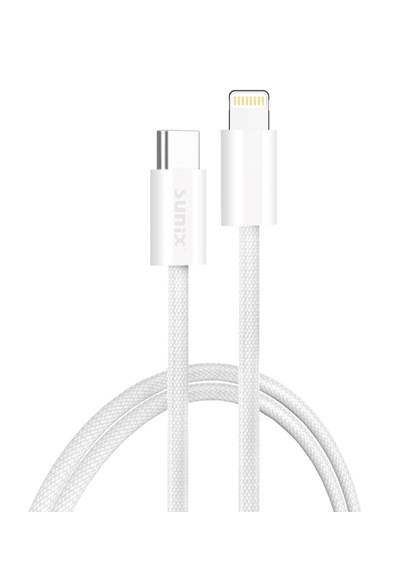 Sunix 1-metre 30w Type-c To Apple Uyumlu iPhone Lightning Ce/fc/rohs Lisanslı Şarj Ve Data Kablosu Örgülü Sağlam
