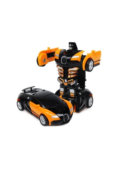 Kendiliğinden Robota Dönüşebülen Bugatti Araç Oyuncak Figür Transformens Sarı