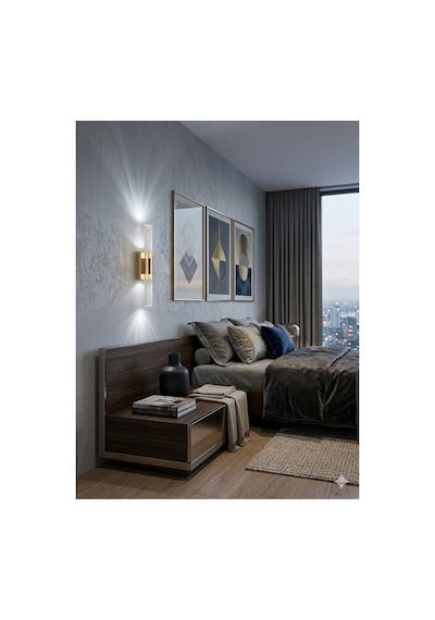 Bubblelight Small 31 Cm Modern Tasarım Led Aplik - Duvar Lambası - Gold - Pilli - Beyaz Led Altın