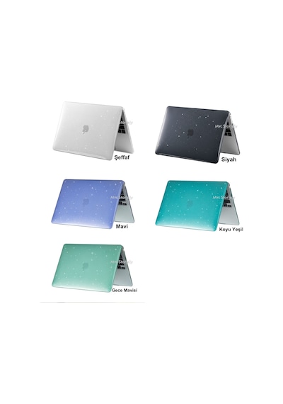 Apple Uyumlu MacBook Air M1 Kılıf 13inç Simli Kristal Parlak Touchıd'li M1 Air A2337 A2179 A1932 İle Şeffaf
