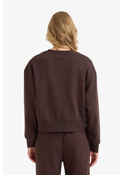 Defacto Boxy Fit Basıc Sweatshirt B8568AX25AU Kahve