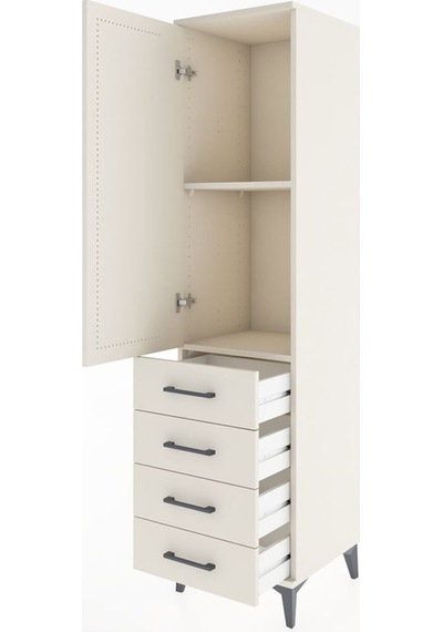 Hyperion Dolap 2 Raflı 4 Çekmeceli Tek Kapaklı 44x44x182 Ayta... Aytaşı