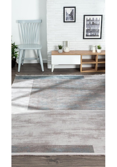 By Özer Halı Gri Renk Antrasit Lacivert Desenli Modern Karmen Halı Trend Tr002m Salon Halısı Çok Renkli