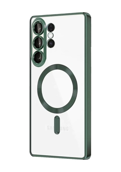 Samsung Galaxy S26 Ultra Uyumlu Kross Magneticsafe Kapak - Koyu Yeşil