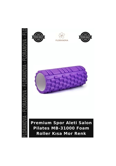 Premium Spor Aleti Salon Pilates Mb-31000 Foam Roller Kısa Mor Renk
