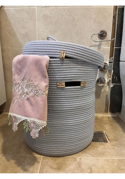 Zengin Design Home Banyo Camaşır Sepeti Zdh-051 Bebe Mavi