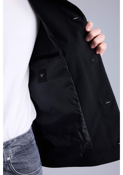 Defacto Regular Fıt Polo Yaka Blazer Ceket H4697ax26spbk27 Siyah-bk27