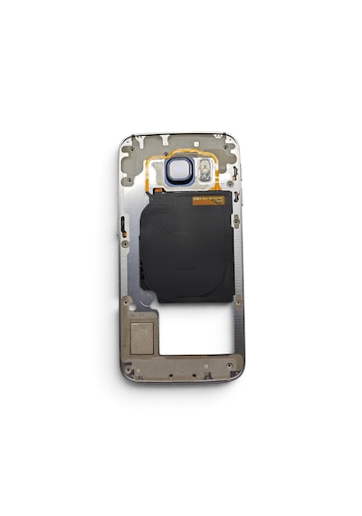 G925 Orta Kasa Galaxy S6 Edge Uyumlu Siyah Renk Orta Kasa Çerçeve + Ses Açma On Off Tuş Plastik Kamera Camı Ve Hoparlör Black