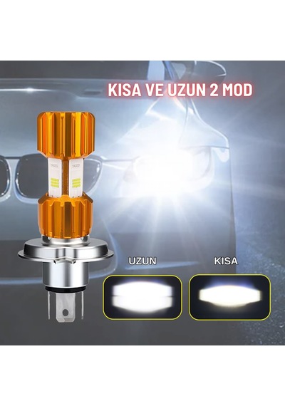 H4 Led Far Ampul 12-24v 6000k Beyaz Yüksek Performanslı Motosiklet Araba Led Ampul 1 Ad 12w/1500lm