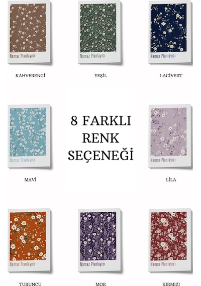 1 Yıllık Namaz Planlayıcı Defterim - Kırmızı Çok Renkli