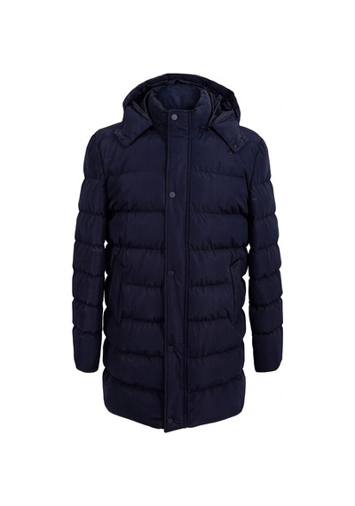 Dufy Erkek Slim Fit Kapüşonlu Lacivert Mont-18155
