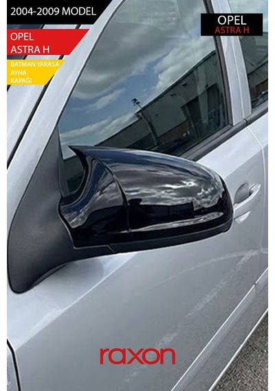 Opel Astra H 2004-2009 Batman & Yarasa Ayna Kapağı Parlak Piano Black Sport