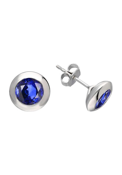 Safir Taşlı Tektaş Küpe 0844e0020