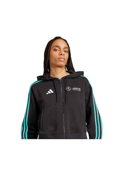 Adidas Kadın Full Zip Hoodie Mercedes Dna Siyah