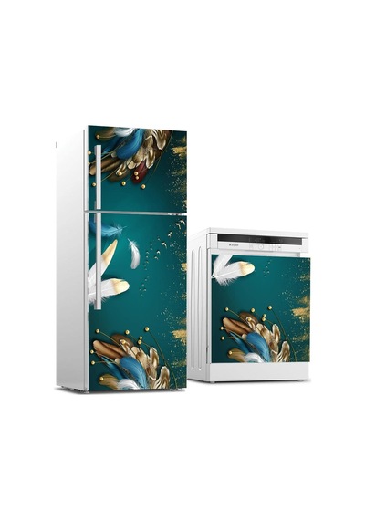 Buzdolabı Ve Bulaşık Makinası Beyaz Eşya Sticker Kaplama 3d Renkli Tüyler Diğer