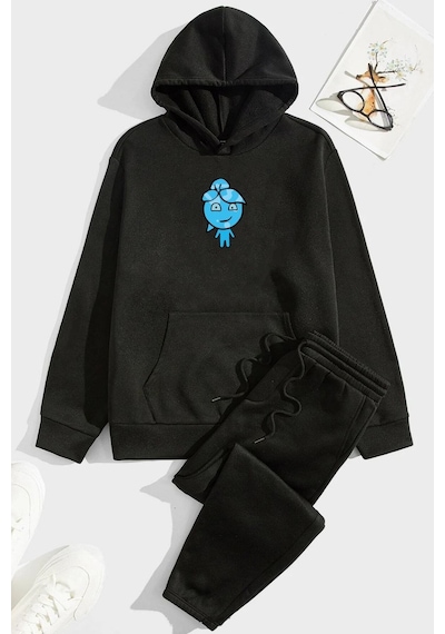 Uyguntarz Unisex Su Avatar Eşofman Takımı Siyah