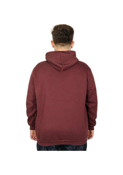 Mode Xl Erkek Sweatshirt Kapşonlu Zippered Basic 20543 Mürdüm 001