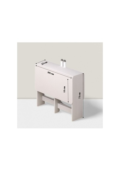 Pratik Katlanır Mutfak Yemek Çalışma Masası - 6 Kişilik - %100 Mdf Kahverengi