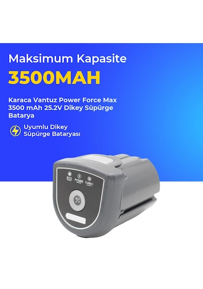 Karaca Vantuz Power Force Max 3500 Mah 25.2v Dikey Süpürge Batarya