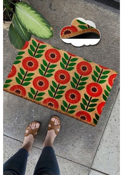 Co Co Red Asteraceae Doğal Ko ko Paspas,Kıl Kapı Önü Paspası