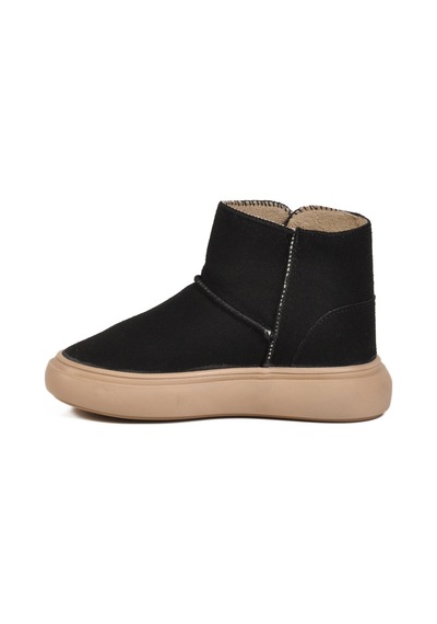 Siyah Süet Cırtlı Unisex Çocuk Bot 823760 P Siyah